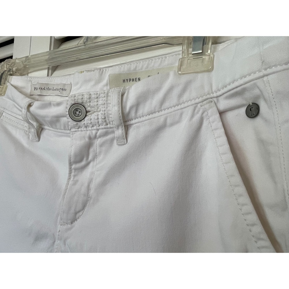 Pilcro Hyphen White Chino Pants Sz 27 Anthropologie Coastal Grandmother Chic - Picture 3 of 6